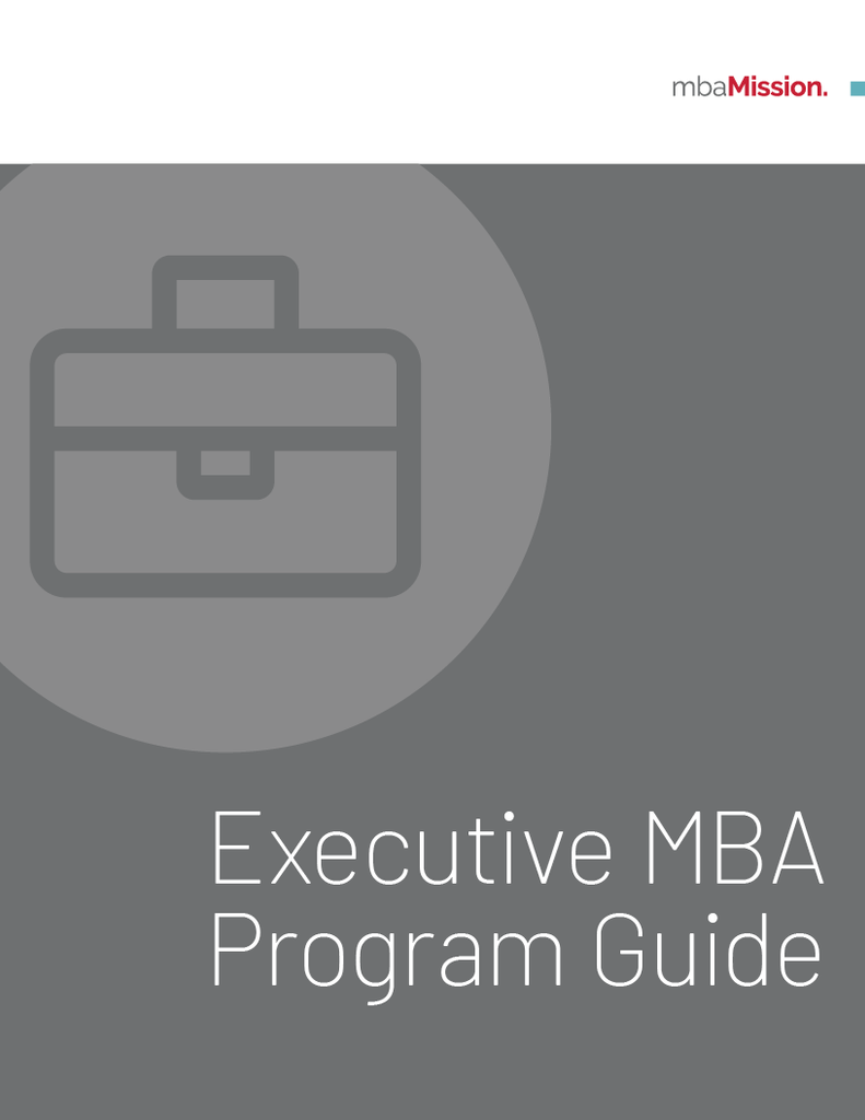 Executive MBA Program Guide
